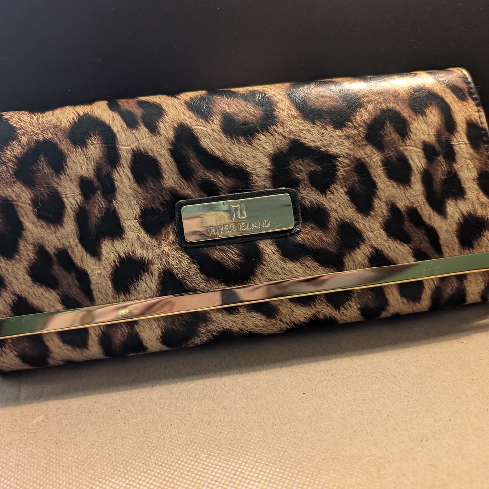 River Island Leopard Print Clutch